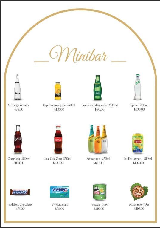 Han 1772 Hotel Istanbul Exteriör bild Soft drinks menu